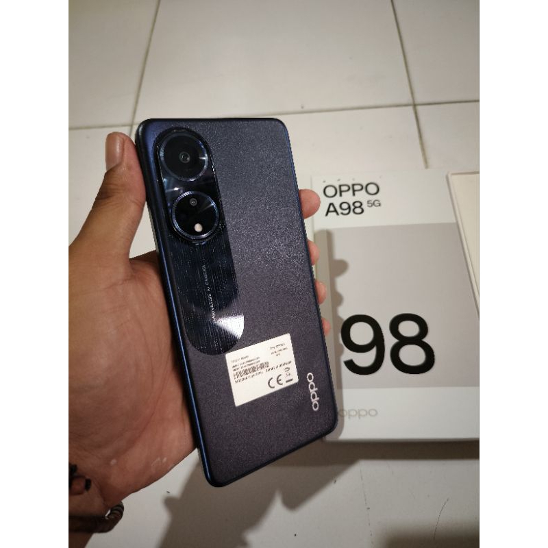 oppo a98 5g 8/256 second lengkap mulus