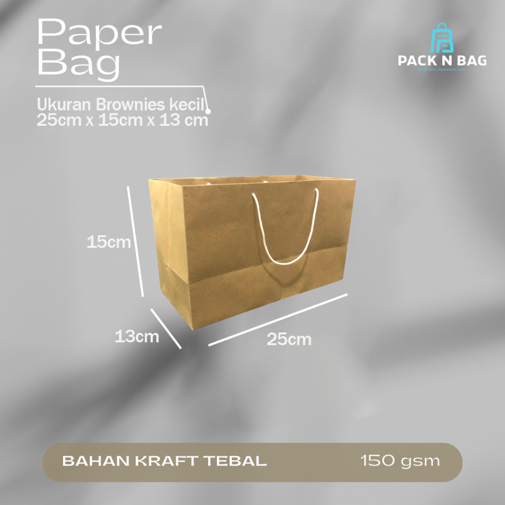 

Paperbag Brownies ukuran kecil 25x15