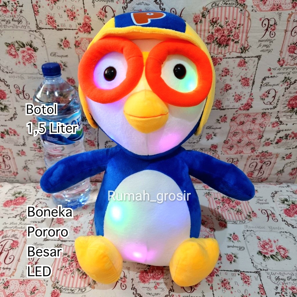 Boneka Pororo Besar LED Boneka Pororo The Little Penguin Besar Lampu LED RB6