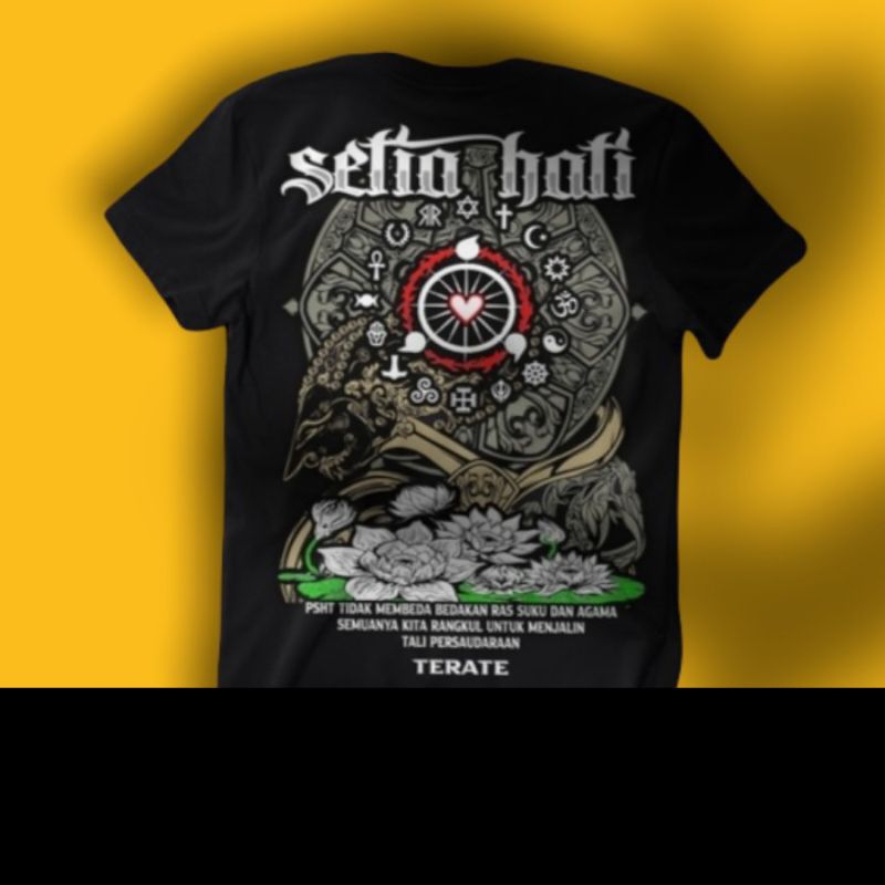 Kaos PSHT motif wayangan full sablon