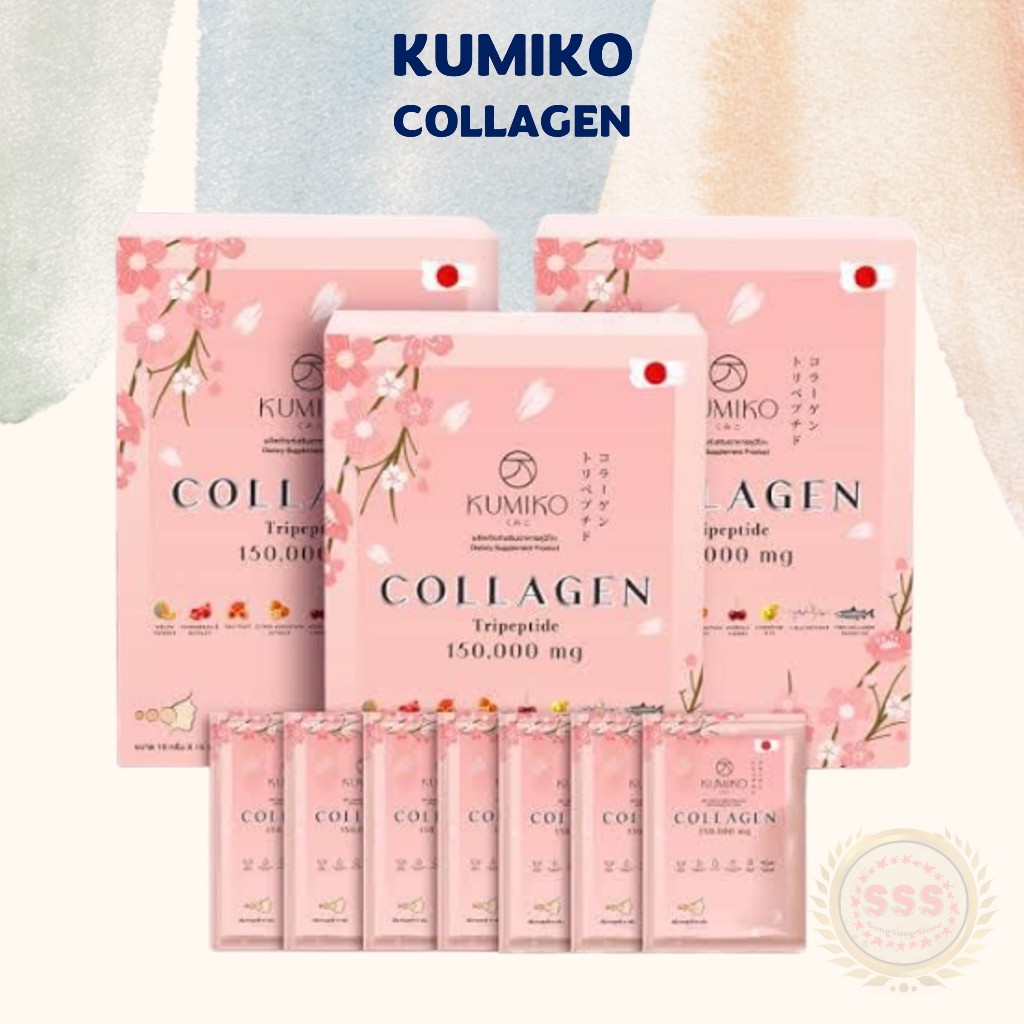 KUMIKO Collagen Tripeptide 150.000 mg Minuman Collagen Pencerah Kulit Original Thailand
