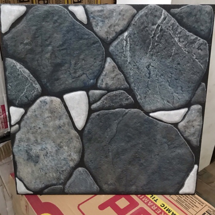 Terlaku, keramik lantai 40x40 motif batu (kasar)/ keramik garasi/ keramik teras/ keramik kamar mandi