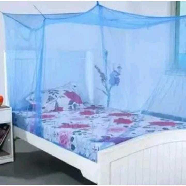 Kelambu 4 sudut kelambu gantung kotak ukuran besar kelambu polos kelambu nyamuk tirai