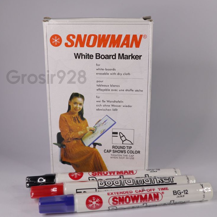

Murah Banget Snowman Boardmarker / Spidol Papan Tulis Putih / Whiteboard No BG-12 Serba Murah