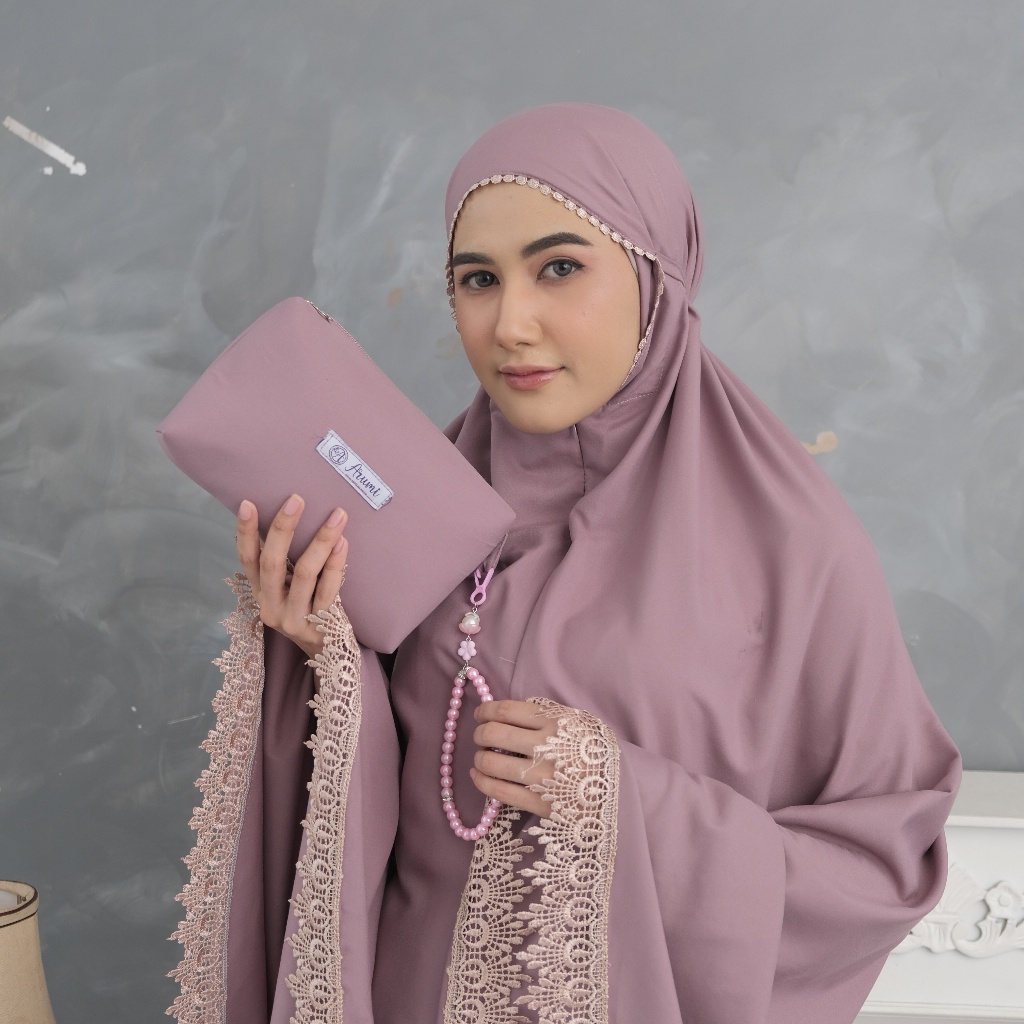 ✨SHOPEE MALL✨ [FREE TASBIH] MUKENA 2 IN 1 QAIRINA KATUN MIKRO BY ARUMI MUSLIM WEAR buruan