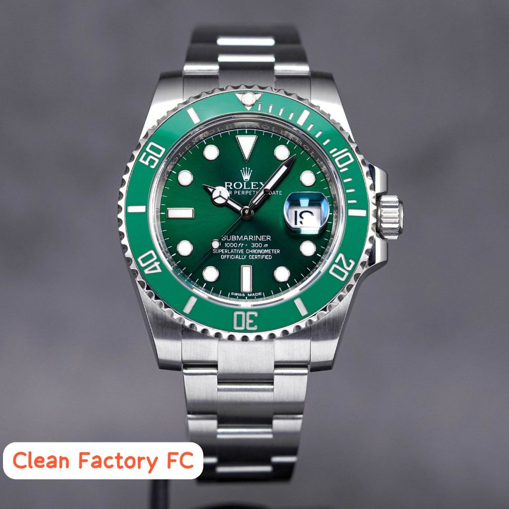 Jam Rolex Submariner 116610 LV Hulk Clean Factory CF 3135 Asli Swiss Fullset