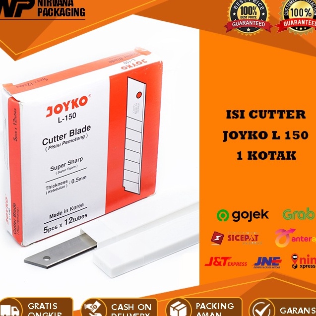 

Super Promo ISI PISAU CUTTER CUTER BESAR JOYKO L 150 L150 L-500 REFILL KATER SEKOTAK (12 TUBE)