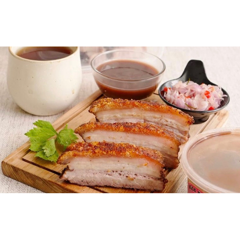 

[ READY FRESH SETIAP HARI ] Siobak Asin / Babi Kriuk / Babi Panggang / Babi Asin / Crispy Pork Belly, termasuk Tauco dan Sambal matah