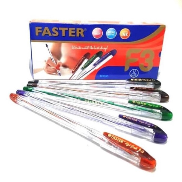 

Ready Stock (12pcs) Pulpen / Pen / Pena / Bolpen Faster F3 0.5mm