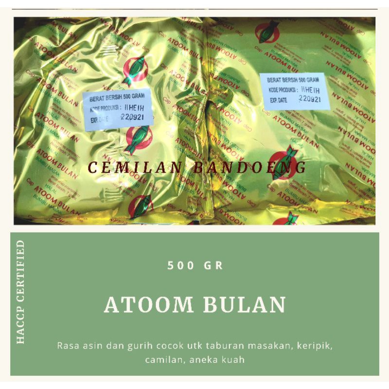 

12.12 SALE BUMBU MASAK / PENYEDAP RASA CAP ATOOM BULAN 500 GR EXP AGUSTUS 2024 murah