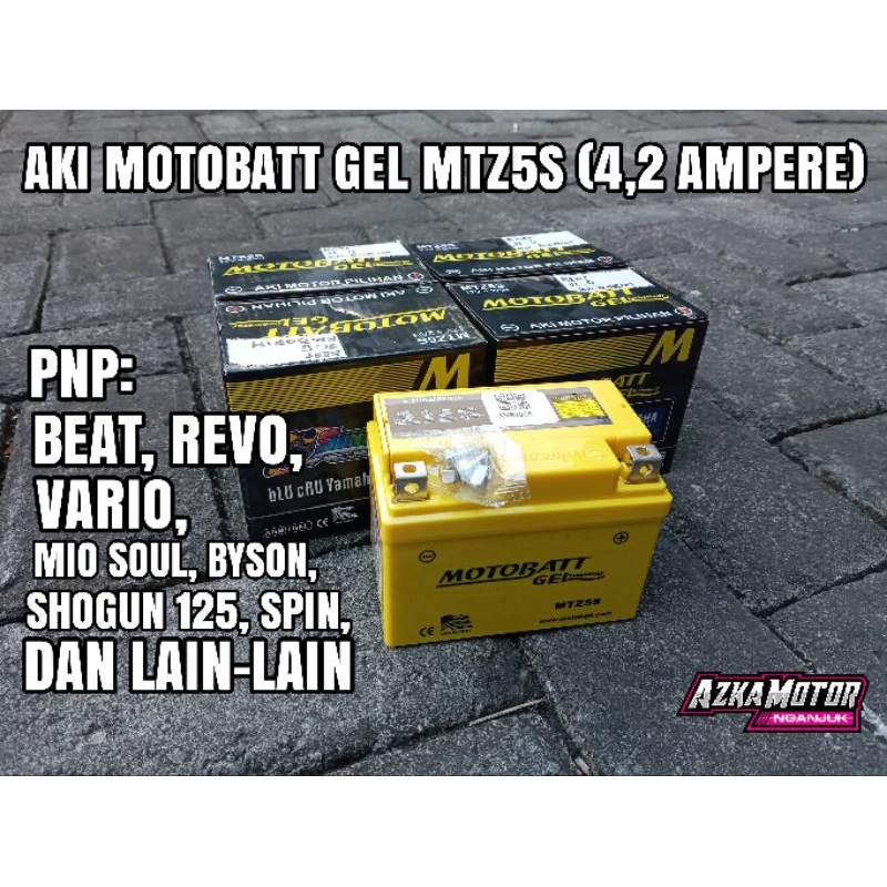 Aki Motobatt Beat Scoopy original MTZ5S