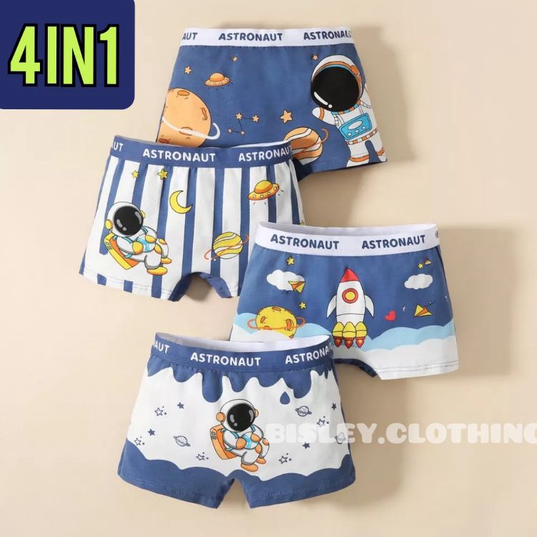 Termurahi7I2u (2-10 tahun) 4 IN 1 Celana dalam anak lak laki celana dalam boxer anak laki laki CD an