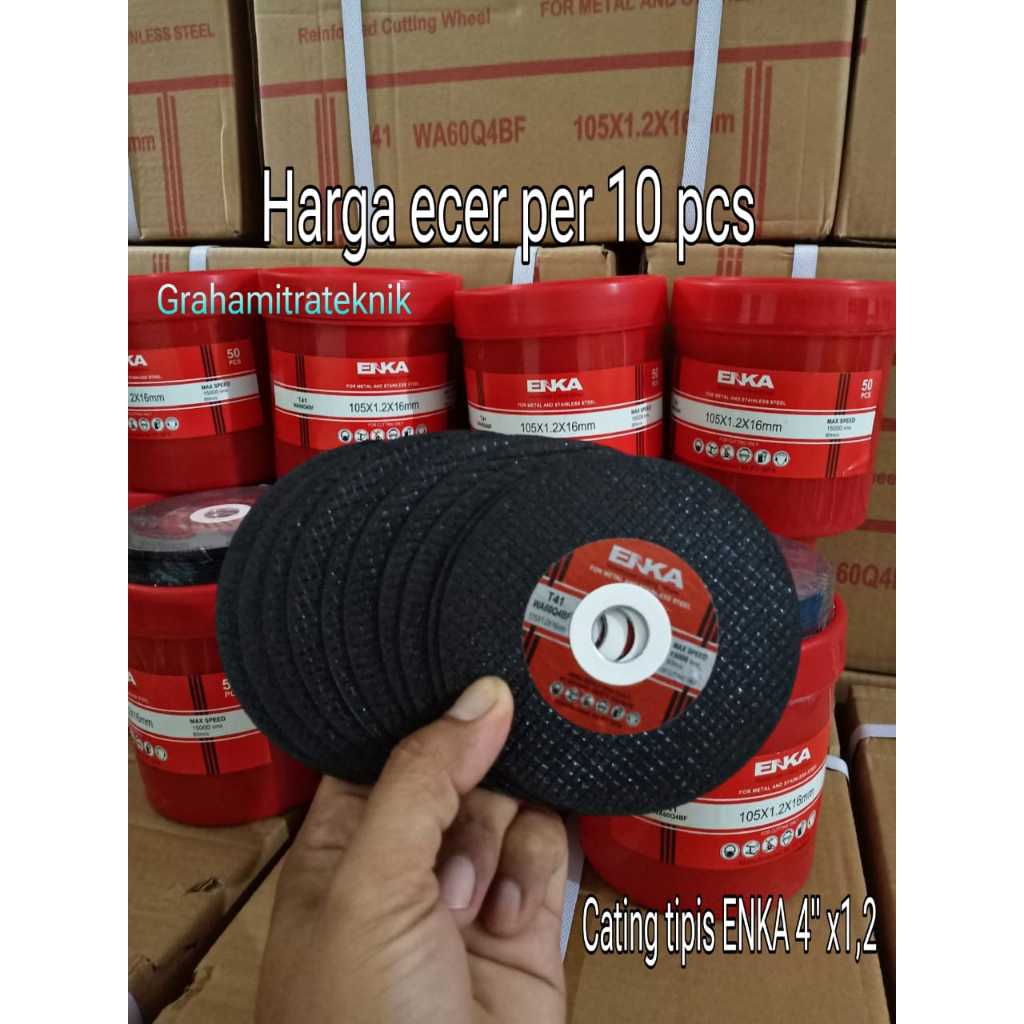 Mata gurinda potong batu gerinda kating Enka tipis 4 inch harga per 10 pcs