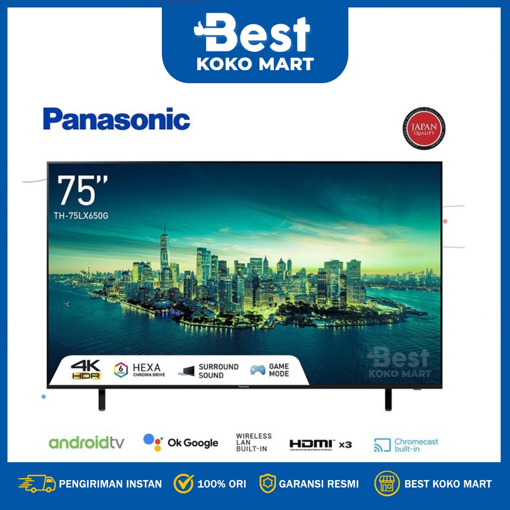 Panasonic TH-75LX650G LED 4K TV [75 Inch] Andorid TV 4 K Japan Quality
