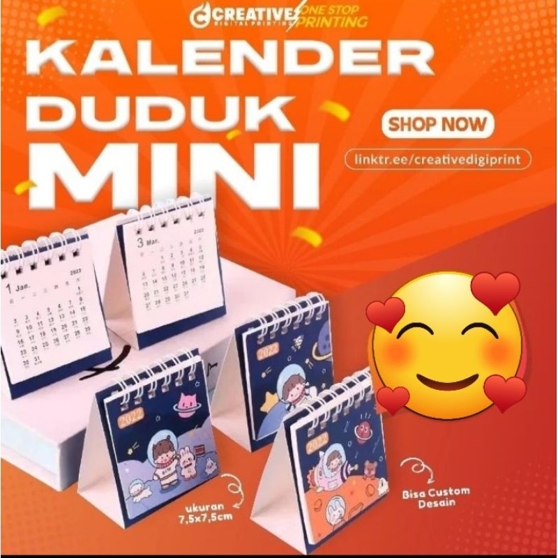 

Kalender Duduk Mini isi 12bulan/Kalender Unik/Kalender mini spiral