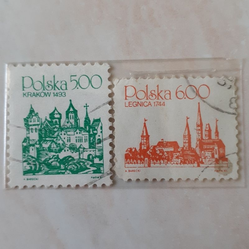 

Perangko Polandia City Landmarks Tahun 1981 set 2pcs