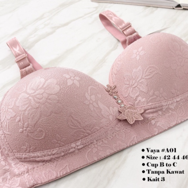 Bh Jupe Bra Busa Sedang tanpa kawat Cup B C Cup Besar Jumbo Kait 3 Pengganti 3262