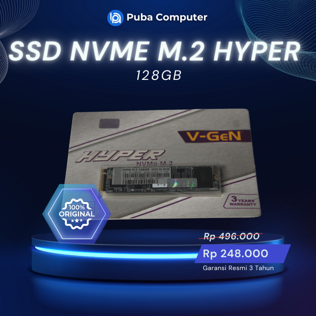 SSD M.2 NVMe 128GB/ 256GB V-GeN Hyper Series - ORIGINAL 100%