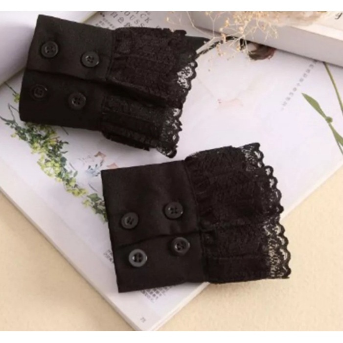 manset tangan renda Fashion lucu renda tangan Korea penghangat lengan