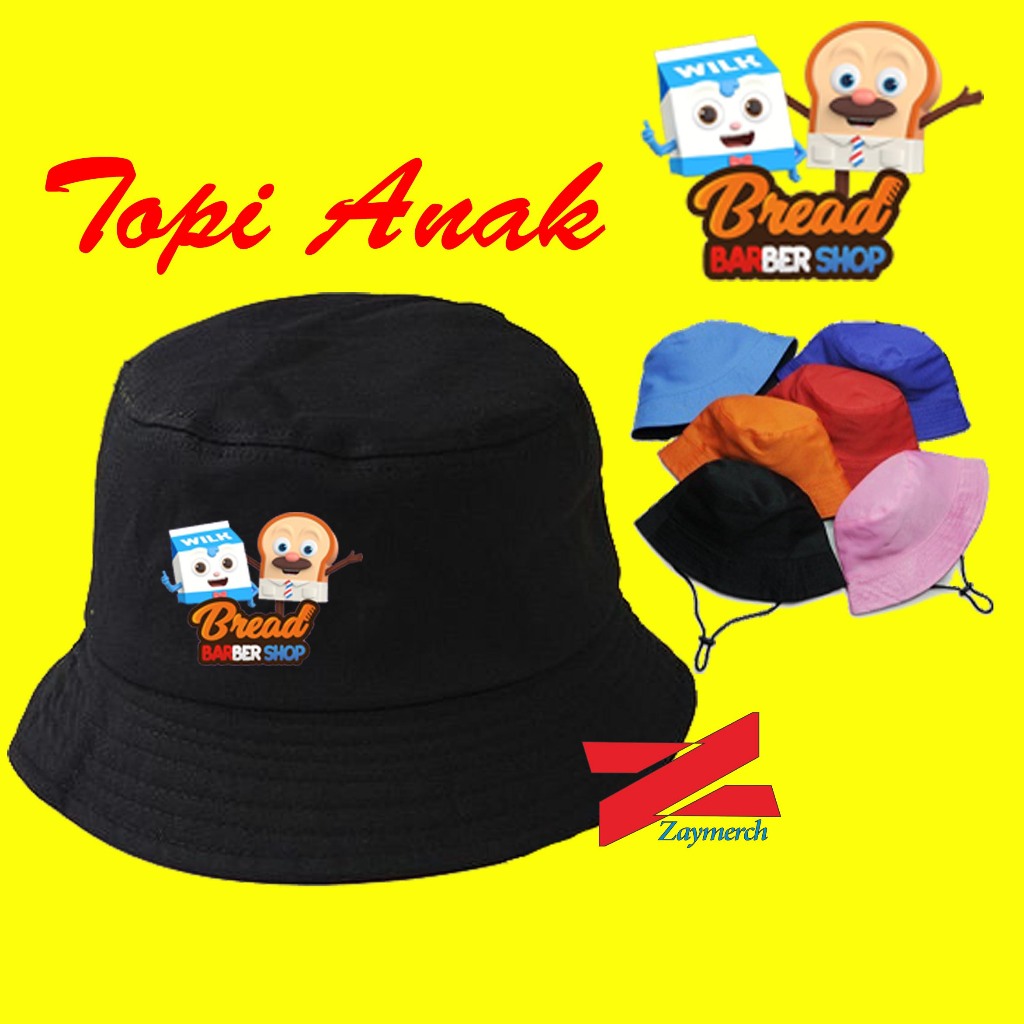 topi anak Mr. bread and wilk barber shop top bucket anak Mr. bread barbershop