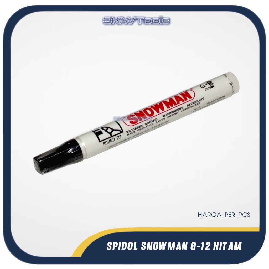 

Spidol Snowman Permanent G-12 - Hitam Spidol Permanent / Whiteboard Snowman Marker G-12 MURAH AWET