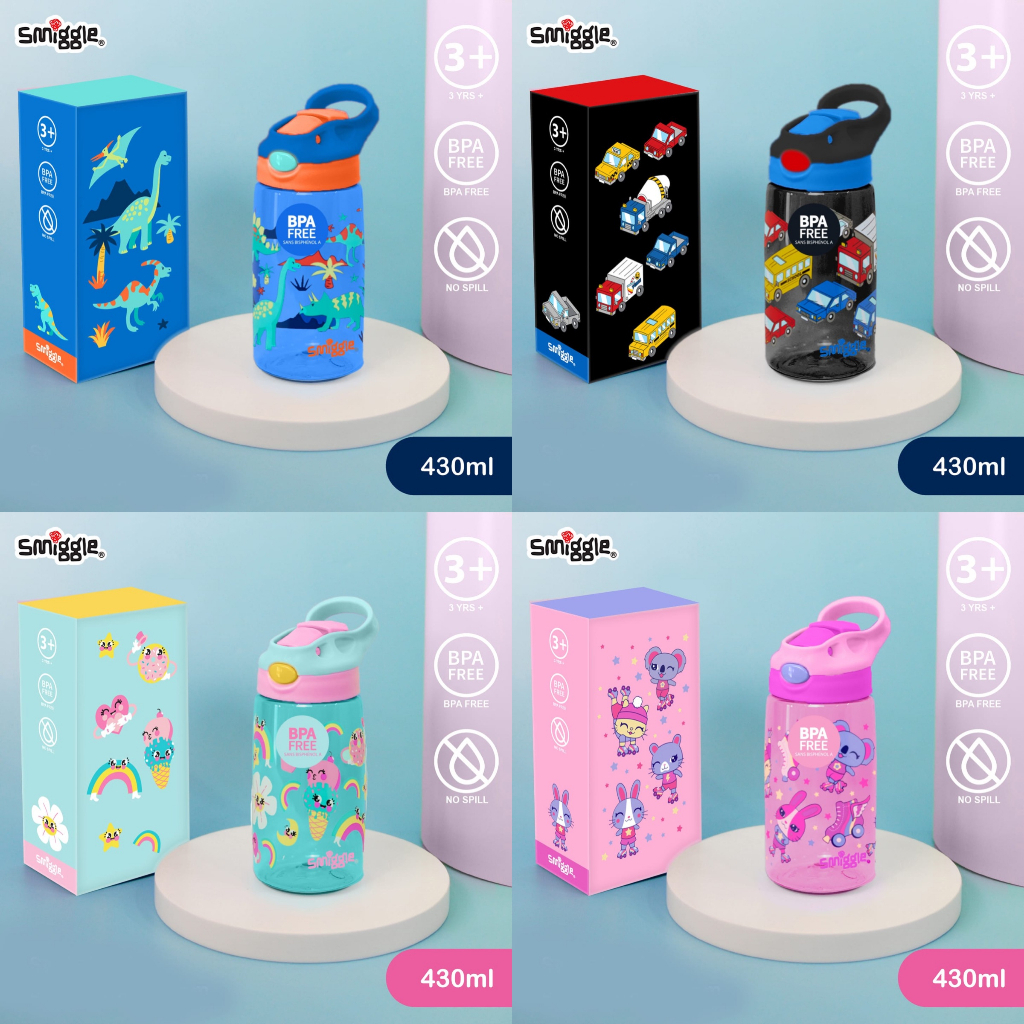 SMIGGLE DRINKING BOTTLE MOVIN JUNIOR 430ML (NON TALI)