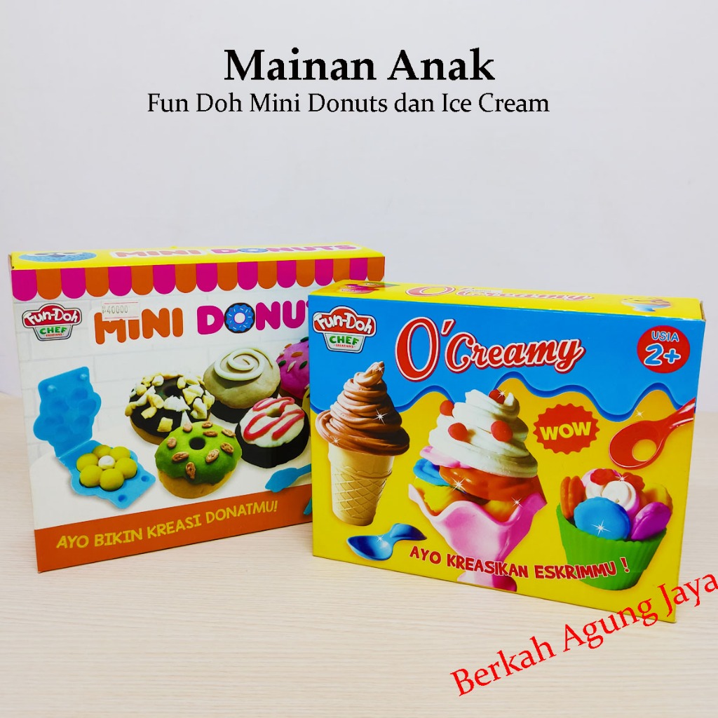 Mainan Fun Doh Mini Donuts dan Ice Cream Set