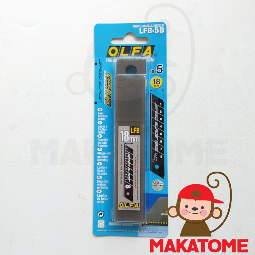 

Olfa LFB-5B 18 spare isi cutter 5 excel black speed blade LFB5B 18 mm