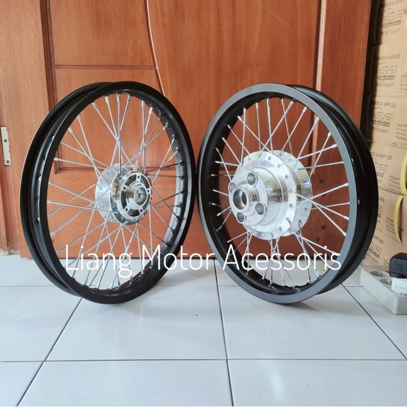 Sepaket Velg Tromol Set Jari2 - Honda Mega Pro Old / GL Pro / GL Max / GL NeoTech