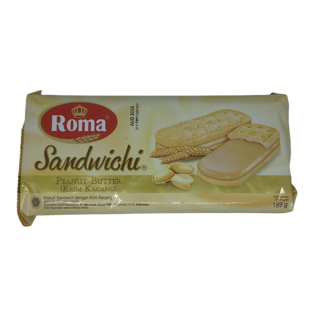 

Roma Sandwich Peanut Butter (Krim Kacang) netto 216 g