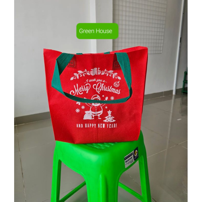 

TAS SPUNBOND NATAL 25x25 cm | Goodie Bag Natal Christmas Box Kotak Besek