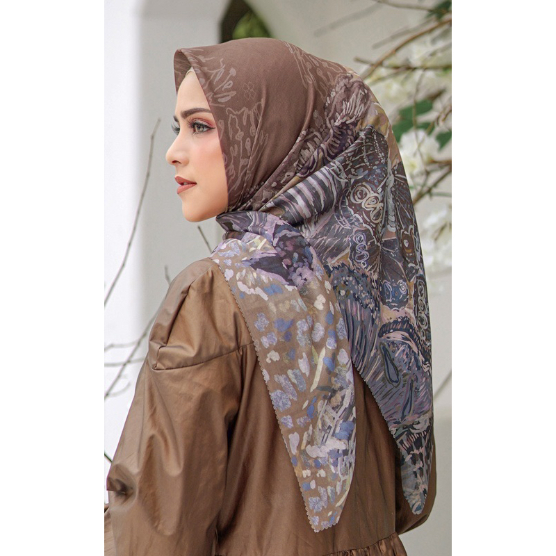 Preloved Buttonscarves Farsha Rustic Brown