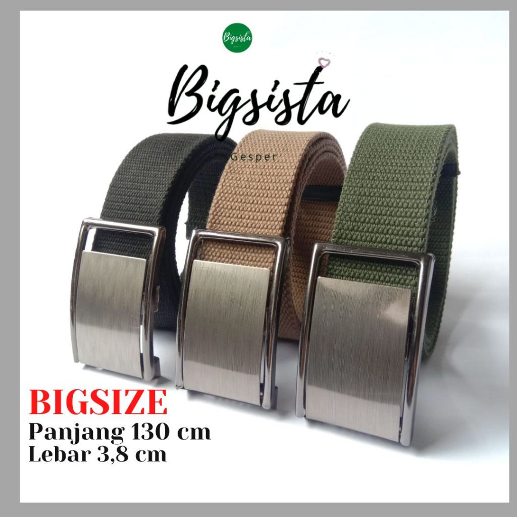 Ikat Pinggang Pria Dan Wanita  Bahan Katun Sabuk Nylon Unisex Cewek Gesper Cowok Kanvas Tebal Tactic