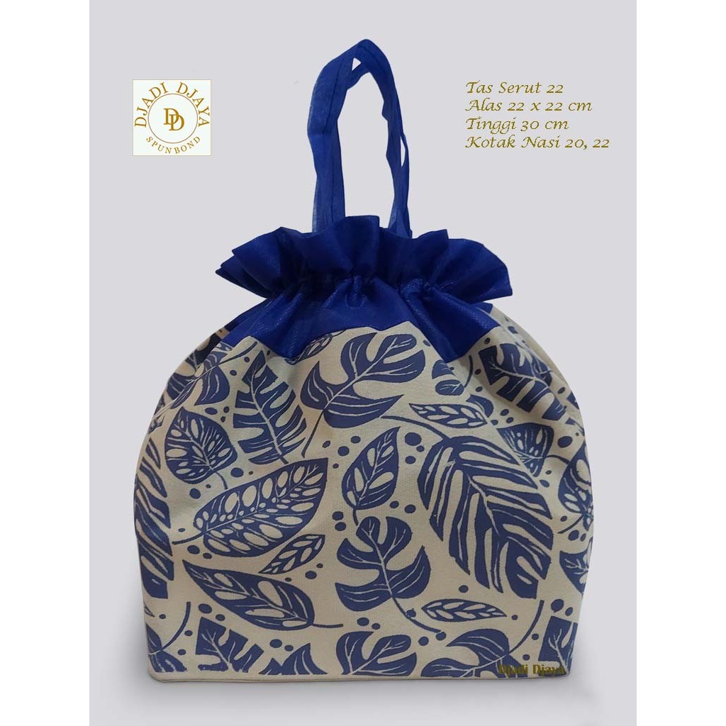 

Tas Hajatan Goodie Bag Serut 22 Daun Biru