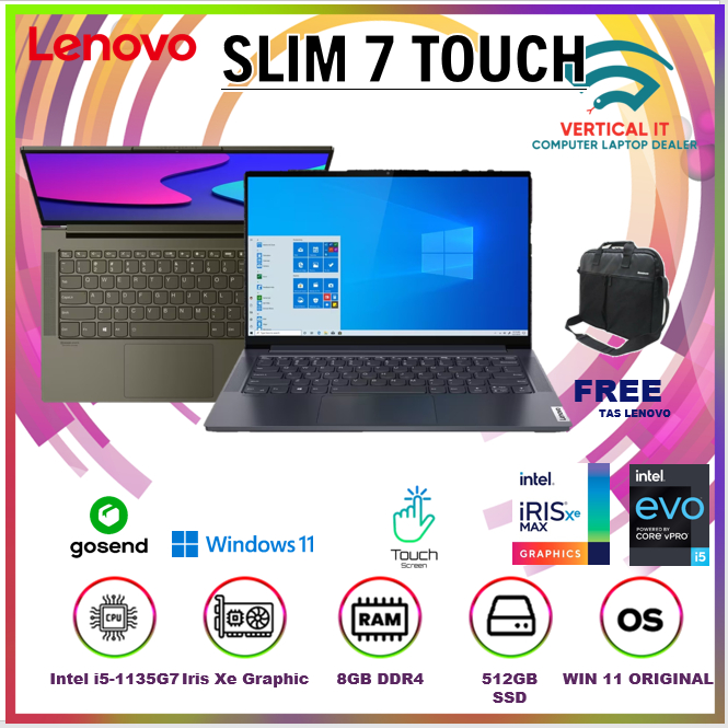 LENOVO SLIM 7 TOUCH I5 1135G7 RAM 8GB SSD 512GB