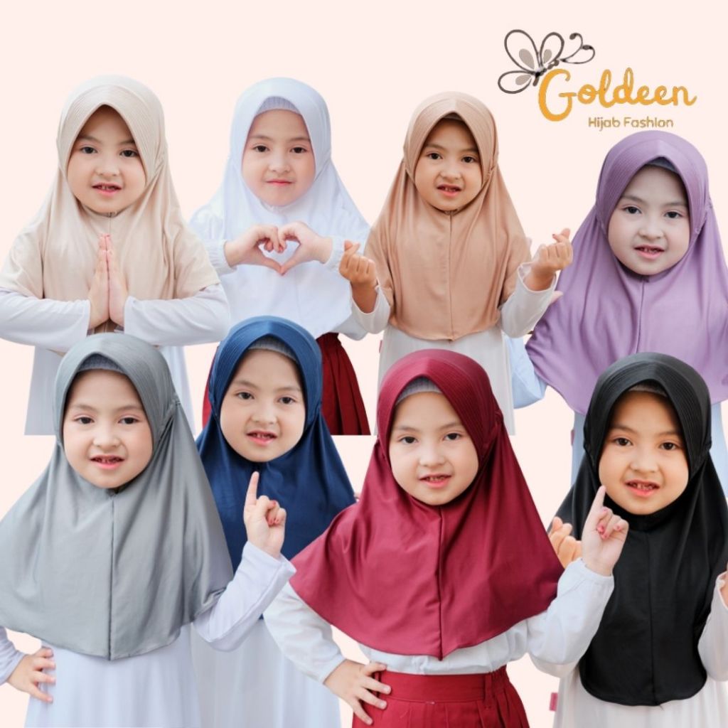 HIJAB ANAK/ HIJAB SEKOLAH/ KERUDUNG SEKOLAH/ KERUDUNG ANAK JERSEY POLOS/ BERGO SERUT