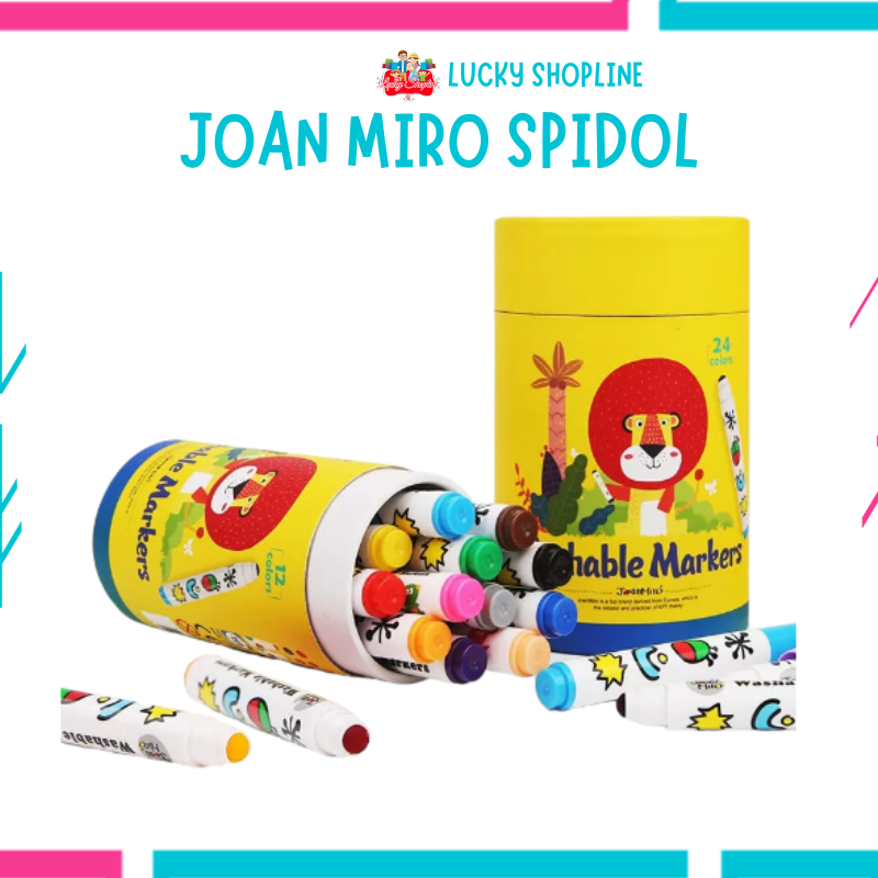 

[BIG SALE] Joan Miro Babyroo Washable MARKER 12 and 24 color spidol warna spidol Aman untuk balita dan anak keren