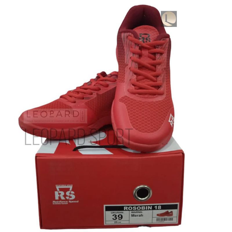 Sepatu Badminton RS ROSOBIN 18 Merah / RS Rosobin