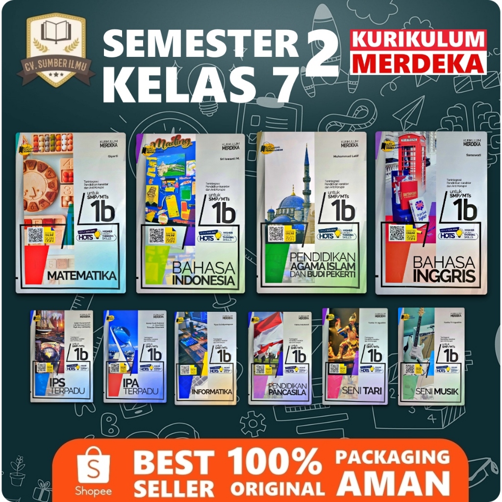 LKS SMP KELAS 7 SEMESTER 2 KURIKULUM MERDEKA | Zamrud PUTRA NUGRAHA | LKS BAHASA INGGRIS, MATEMATIKA