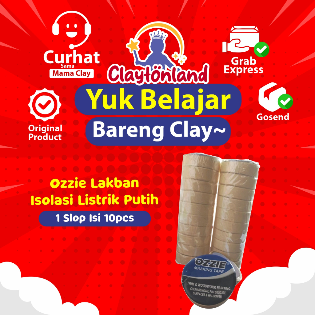 

(1Slop) Isolasi Masking Tape Kecil Ukuran 3/4 Inch / Solasi Kertas Ozie 1 Slop Isi 10pcs / Masking