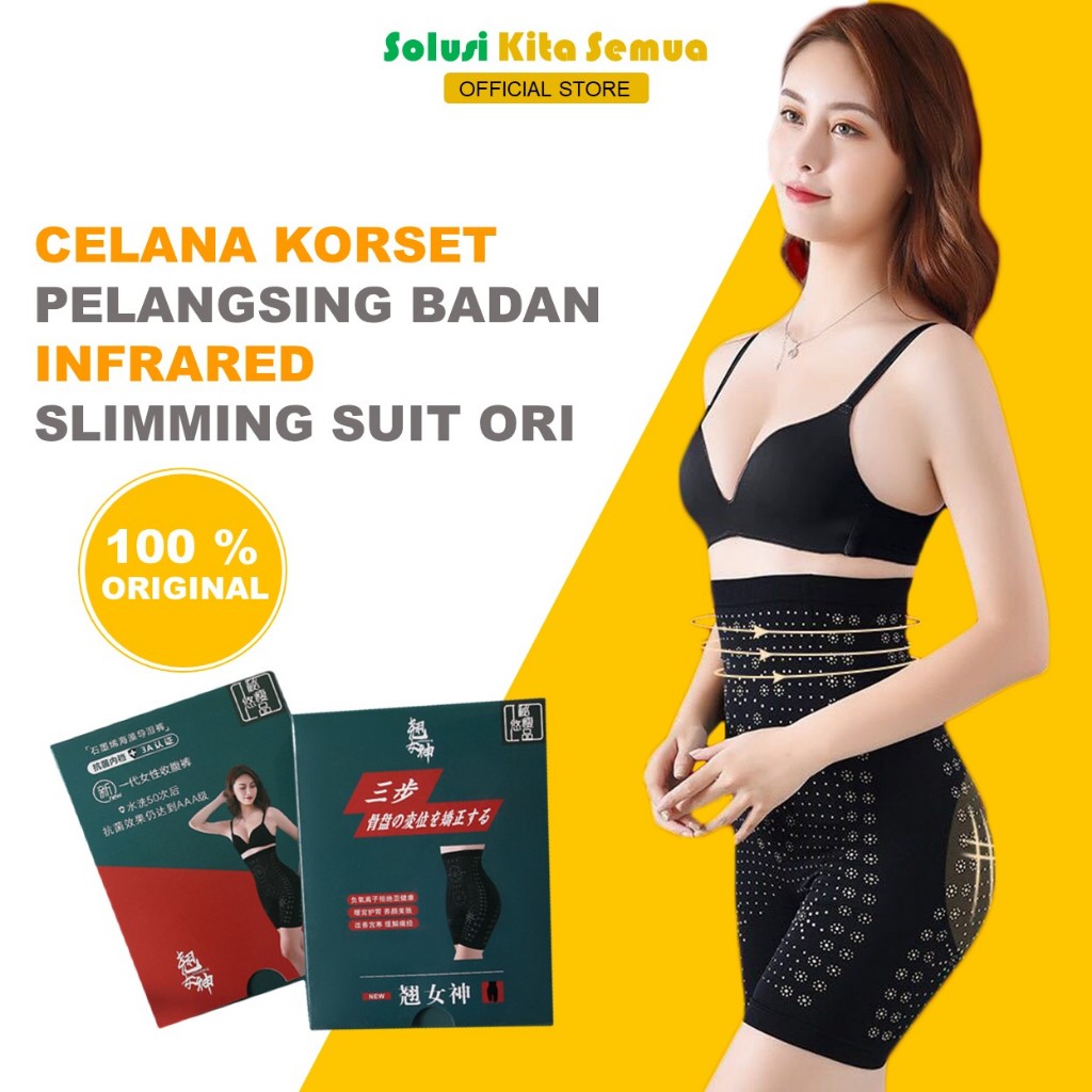 Celana Korset Pants Infrared 3 in 1 Pelangsing Pengencang Perut Badan Pantat Buncit