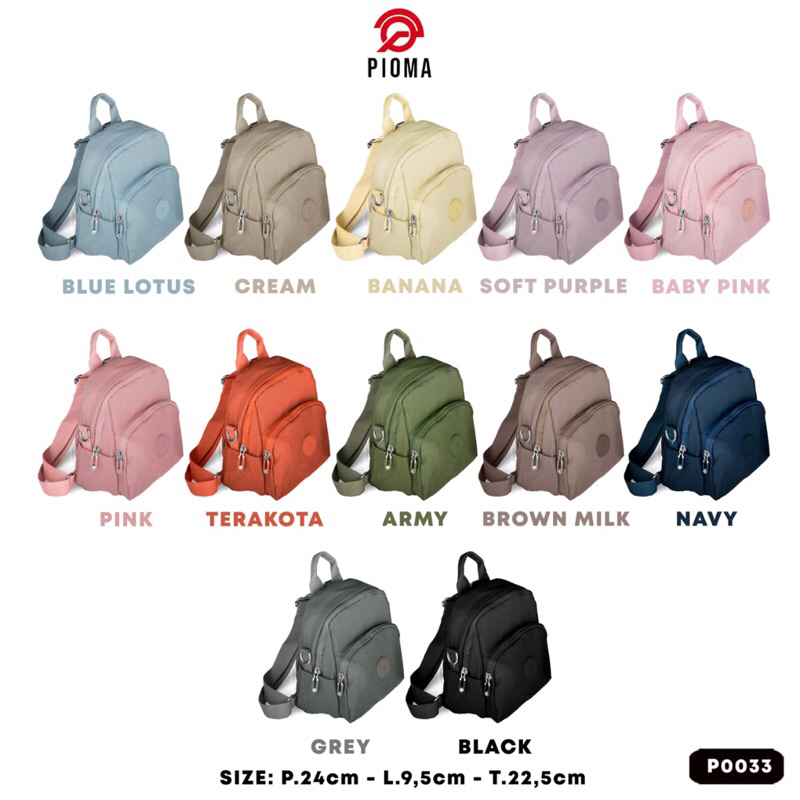 tas ransel dan shoulder bag Pioma P0033