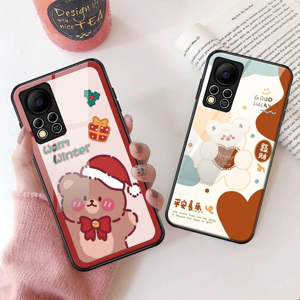 Case Kaca  Infinix hot 11S NFC  - Kesing Hp  Infinix hot 11S NFC -  Case Kaca Kilau  Infinix hot 11S