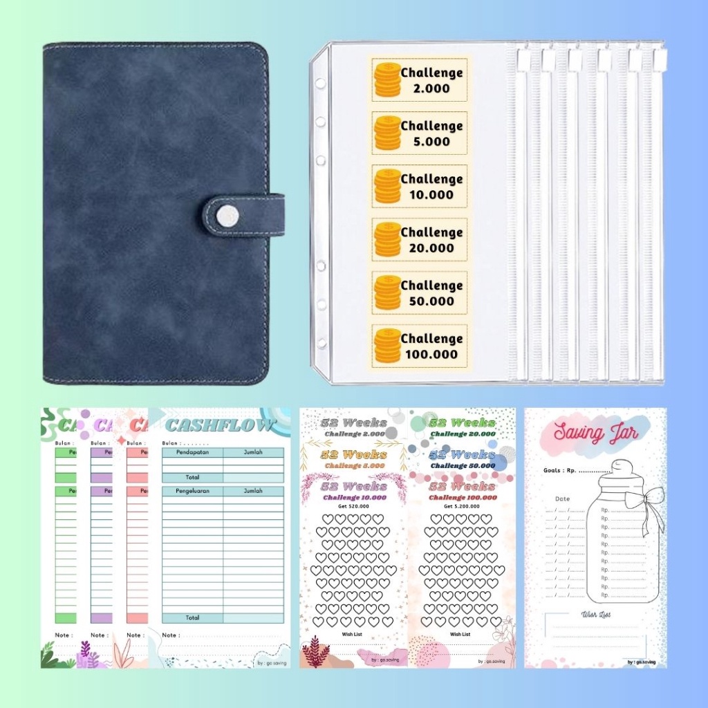 

MALL [PART 1] Paket Lengkap Binder Keuangan / Paket Binder Budgeting / Paket Saving Challenge / Paket Tantangan Menabung / Paket Budgeting murah
