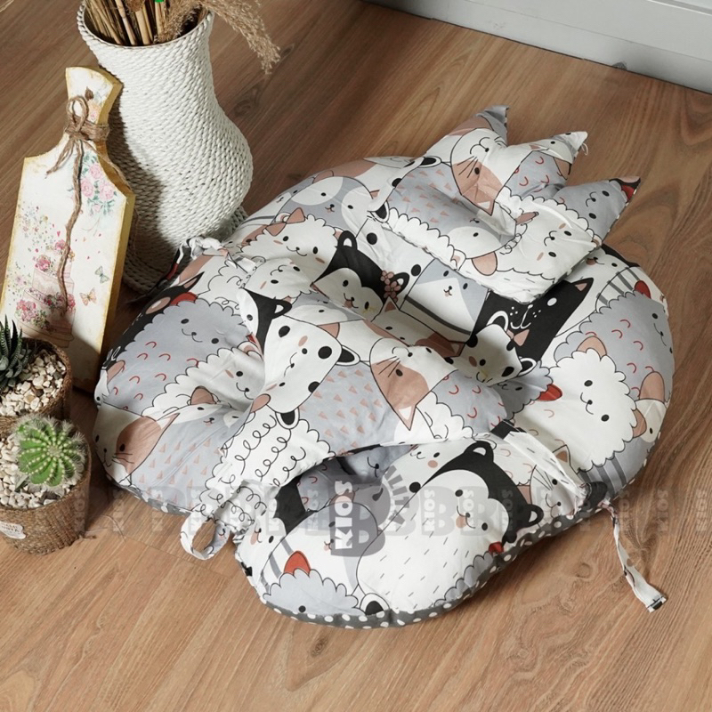 PROMO KASUR BAYI SOFA BAYI DILENGKAPI DENGAN SABUK + FREE BANTAL PEYANG CROWN ISIAN EMPUK