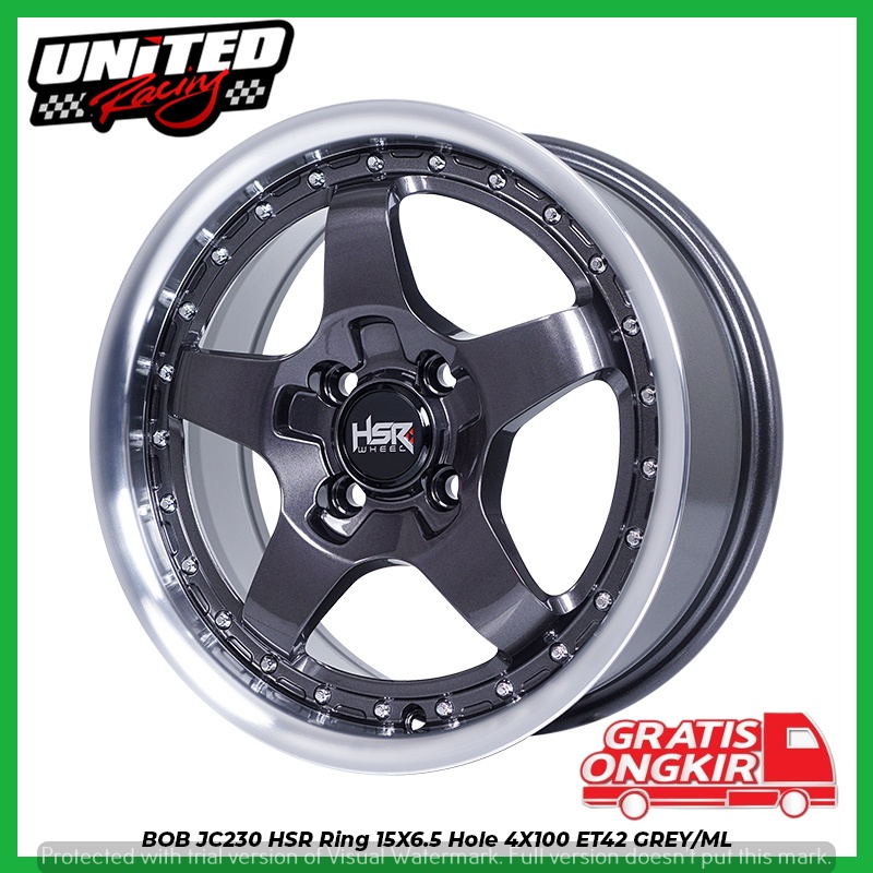 VELG PALANG 5 RING15 MOBIL BRIO SIRION STARLET SOLUNA R15 HSR BOB PCD 4X100 PELEK CELONG