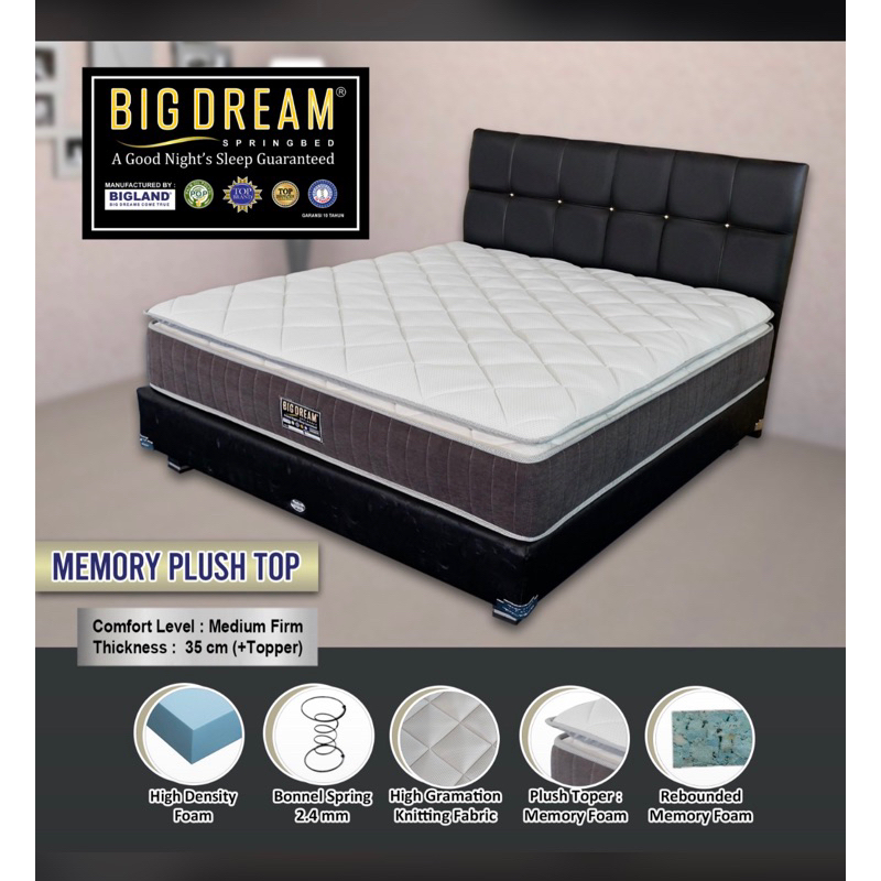 Springbed Bigland Bigdream Memory Plush Top
