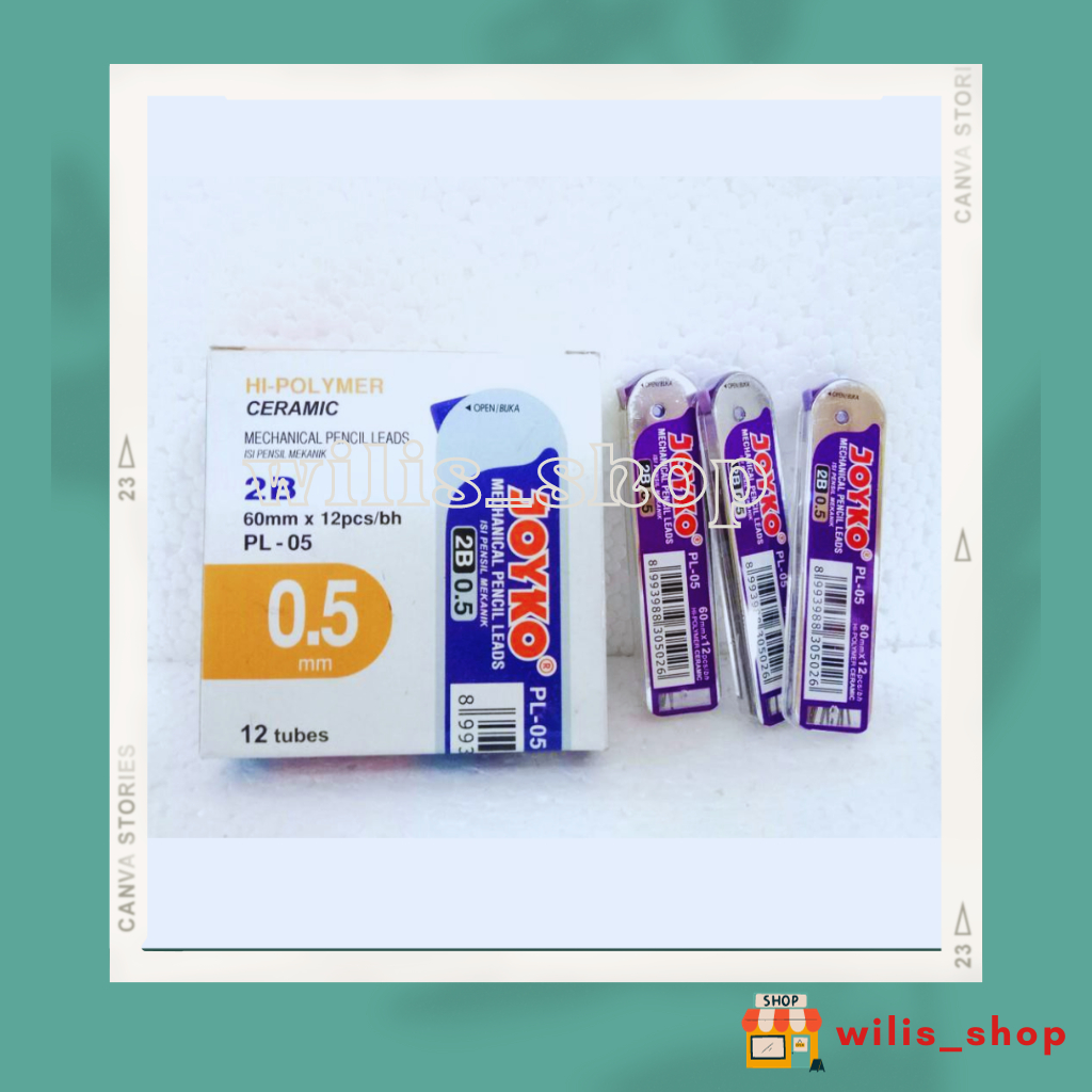 

Joyko Isi Pensil Mekanik 2B 0.5mm | Mechanical Pencil Leads 2B 0.5mm