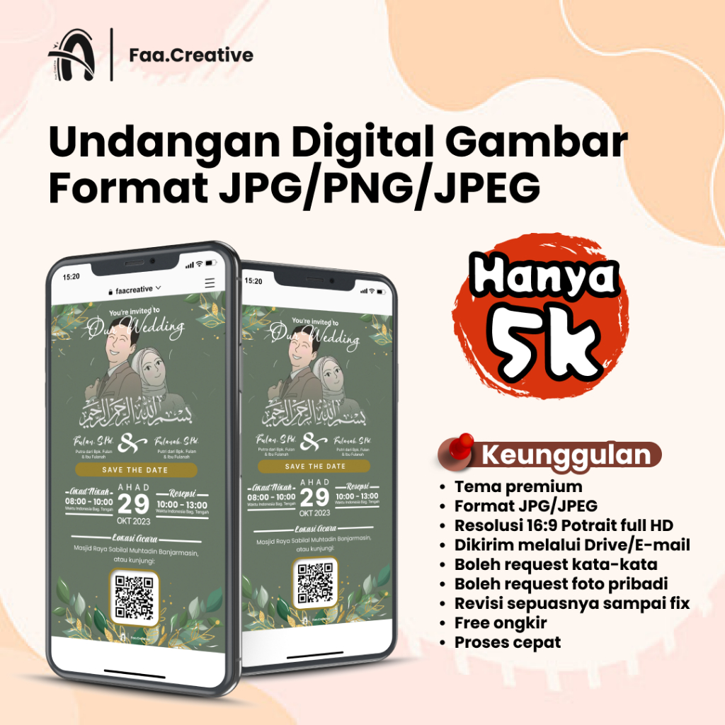 Undangan Digital Gambar / JPEG / JPG (Pernikahan)
