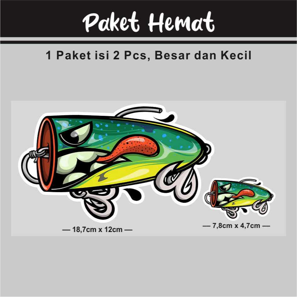 Sticker Mancing Murah Stiker Pancing Popper Murah Tackle Box Kotak Lure